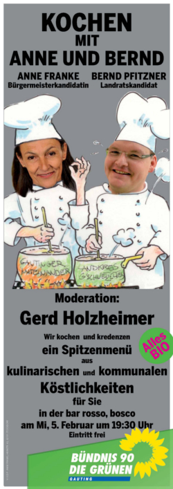 Plakat Kochen mit Anne und Bernd